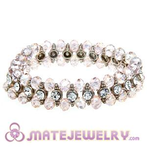 2013 Fashion Jewelry Crystal And Faceted Glass Stretch Wrap Bracelet