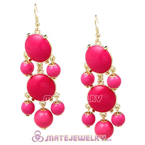 Fashion Gold Plated Roseo Resin Chandelier Bubble Earrings