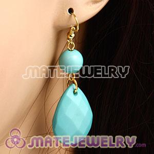 Fashion Hoop Turquoise Bubble Earrings Wholesale