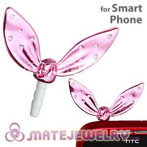 Wholesale Enamel Pink Ribbonne Earphone Jack Accessory Plug