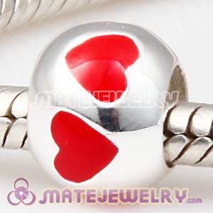 European enamel heart beads fit Lovecharmlinks beads