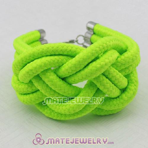 Handmade Weave Fluorescence Olivine Cotton Rope Bracelets