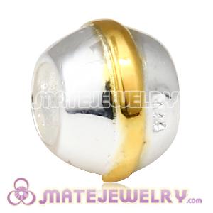 European gold plated silver beads