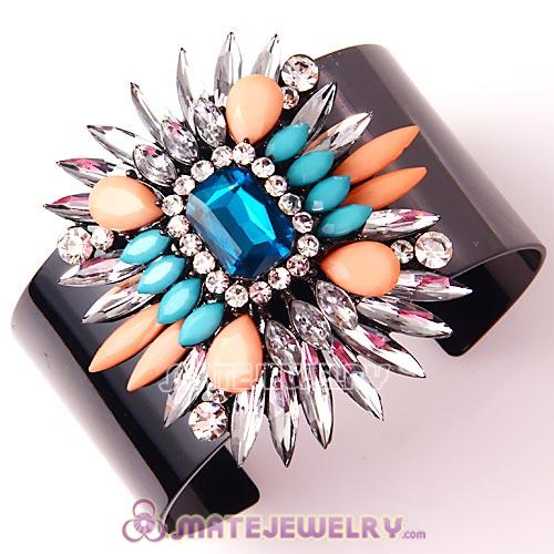 2013 Design Lollies Multi Color Resin Crystal Cuff Bangles