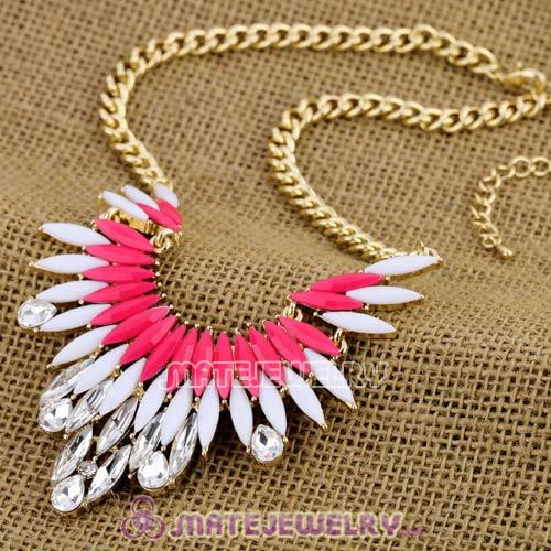 2013 Fashion Lollies Roseo and White Pendant Necklace