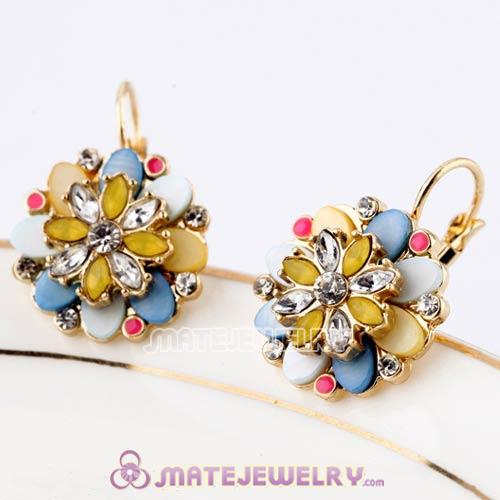 2013 Design Brand Crystal and Shell Flower Earrings Wholesale