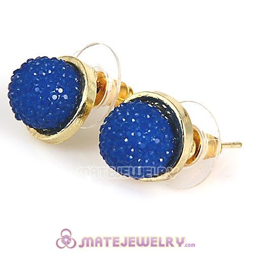Fashion Gold Plated Navy Bubble Strawberry Stud Earrings Wholesale