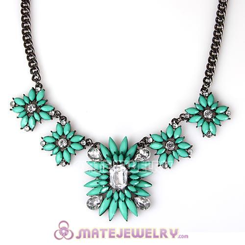 2013 Fashion Lollies Turquoise Resin Crystal Statement Necklaces