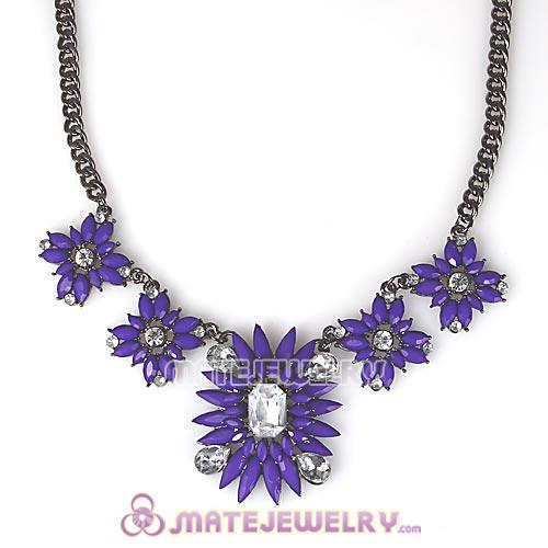2013 Fashion Lollies Lavender Resin Crystal Statement Necklaces