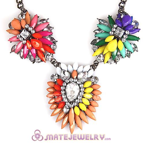 2013 Fashion Lollies Rainbow Colorful Three Pendant Necklace