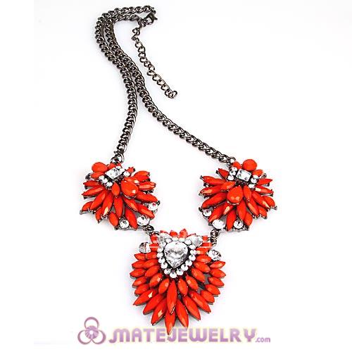 2013 Fashion Lollies Orange Three Pendant Necklace