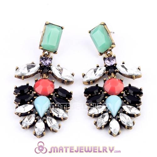 2013 Design Lollies Multi Color Resin Crystal Chandelier Earrings