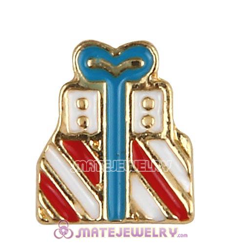 Gold Plated Alloy Enamel Holiday gift Floating Locket Charms