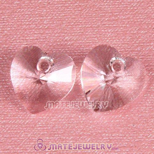 10mm Heart Clear Austrian Crystal Floating Locket Charm Wholesale
