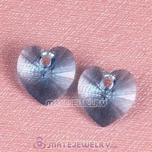 10mm Heart Aquamarine Austrian Crystal Floating Locket Charm Wholesale