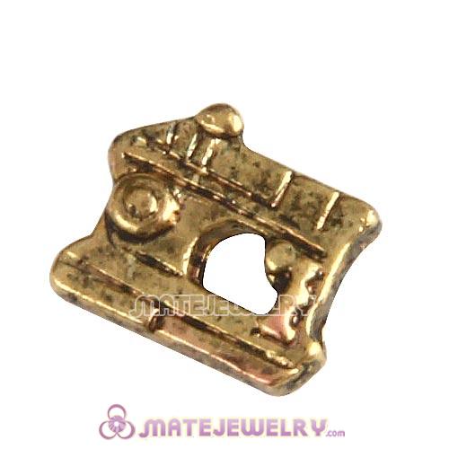 Gold Plated Alloy Sewing machine Floating Locket Charms