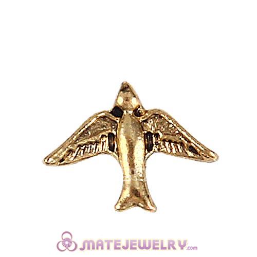 Gold Plated Alloy Sparrow Floating Locket Charms