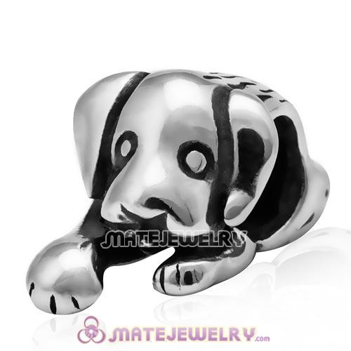 European Style Antique Sterling Silver Puppy Dog Charm Beads Wholesale