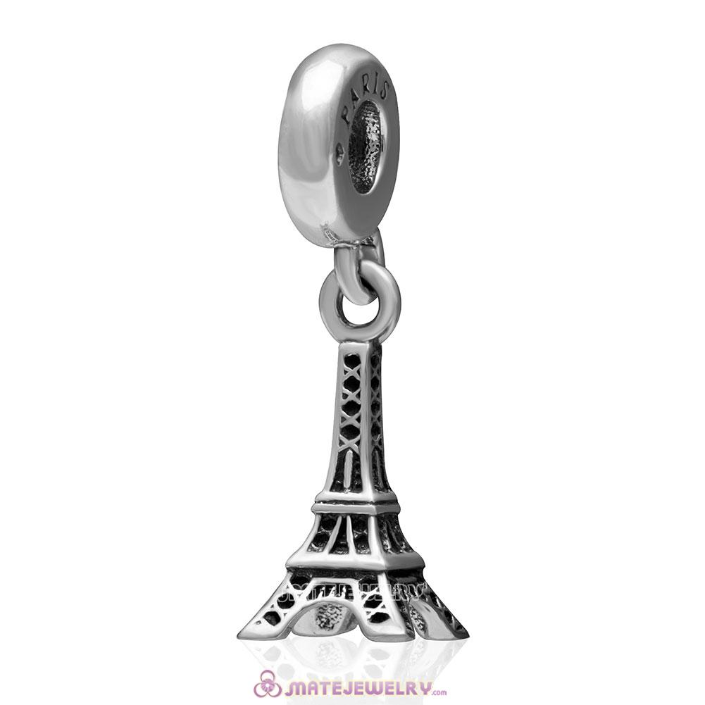 Paris Eiffel Tower Dangle 925 Sterling Silver Pendant