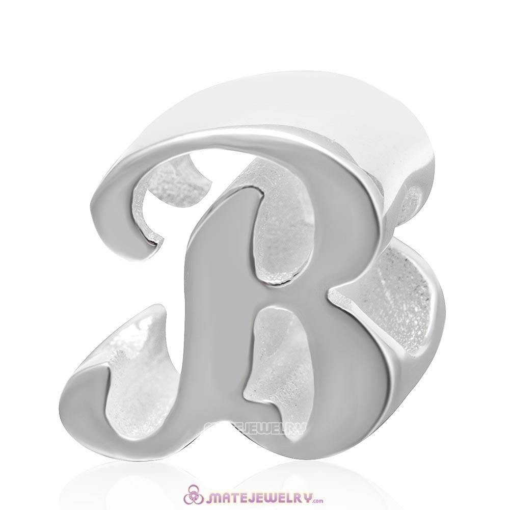 925 Sterling Silver Reflections Alphabet B Letter Bead