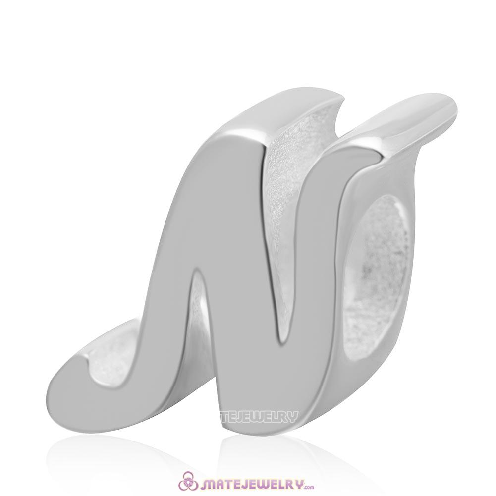 925 Sterling Silver Reflections Alphabet N Letter Bead