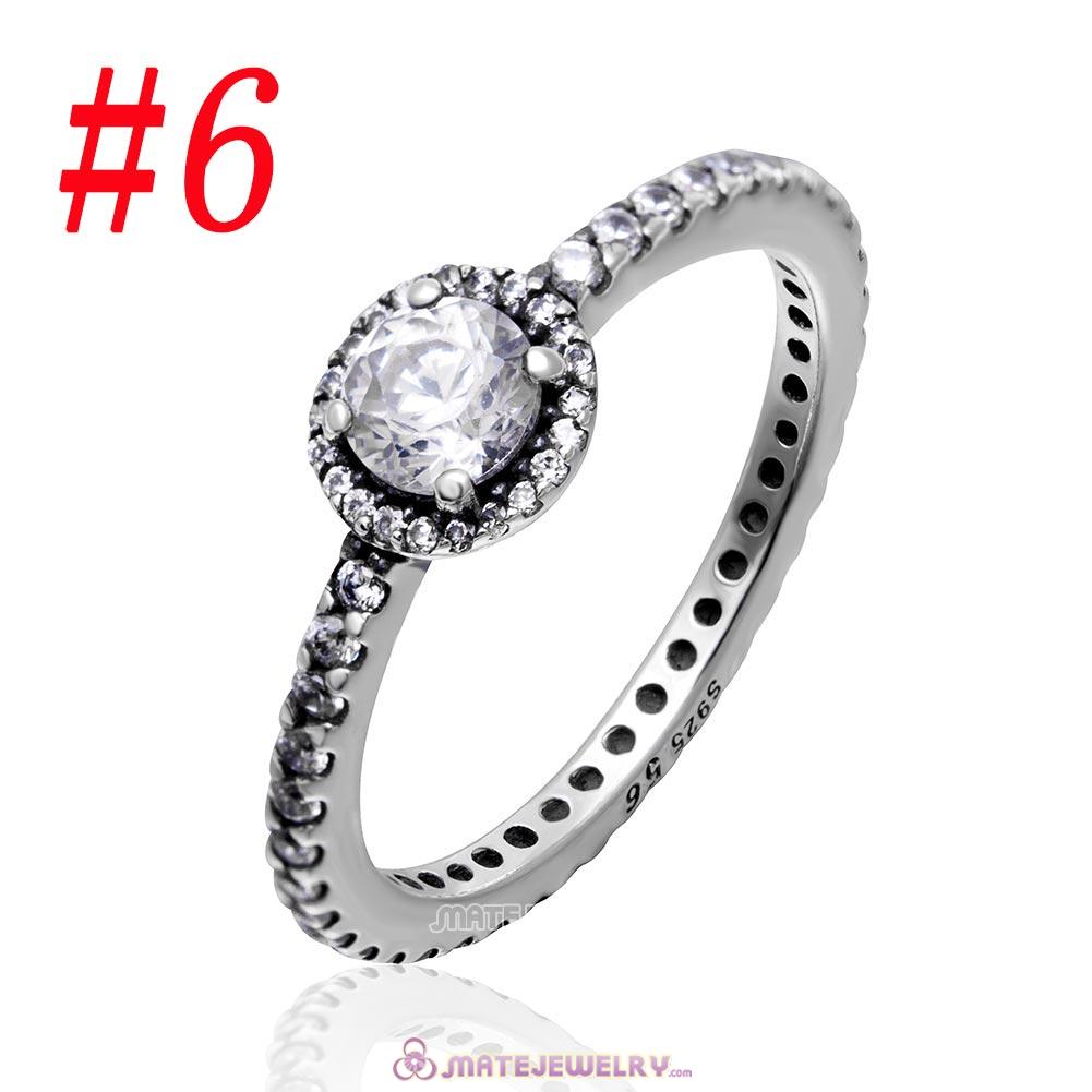 Vintage Elegance Ring Sterling Silver with Clear CZ