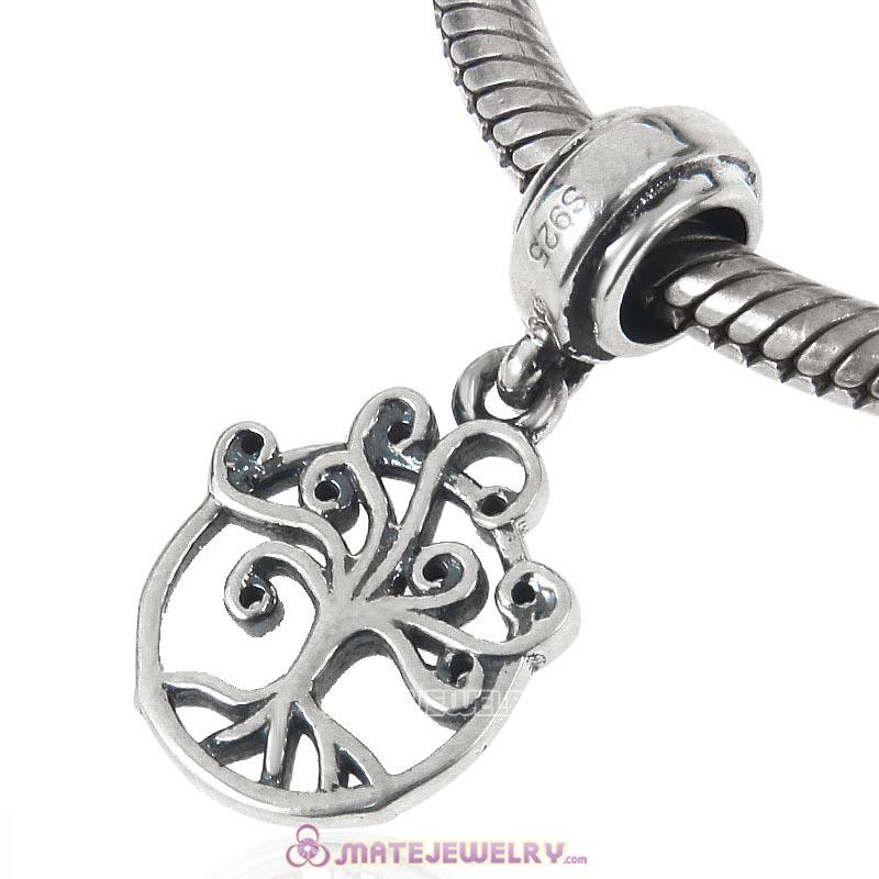 Family Tree Charm 925 Sterling Silver