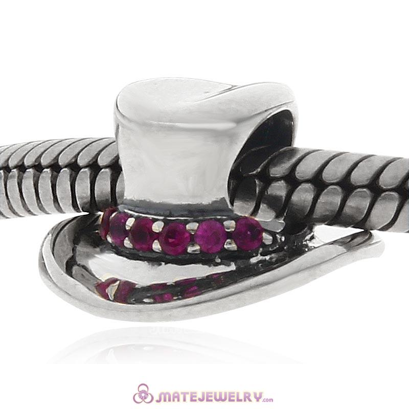 Fedora Hat Charm Sterling Silver Beads