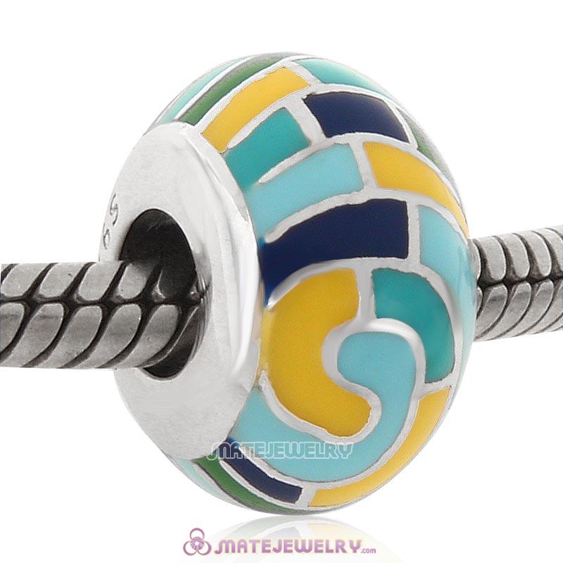 Colorful Charm Sterling Silver Enamel Beads