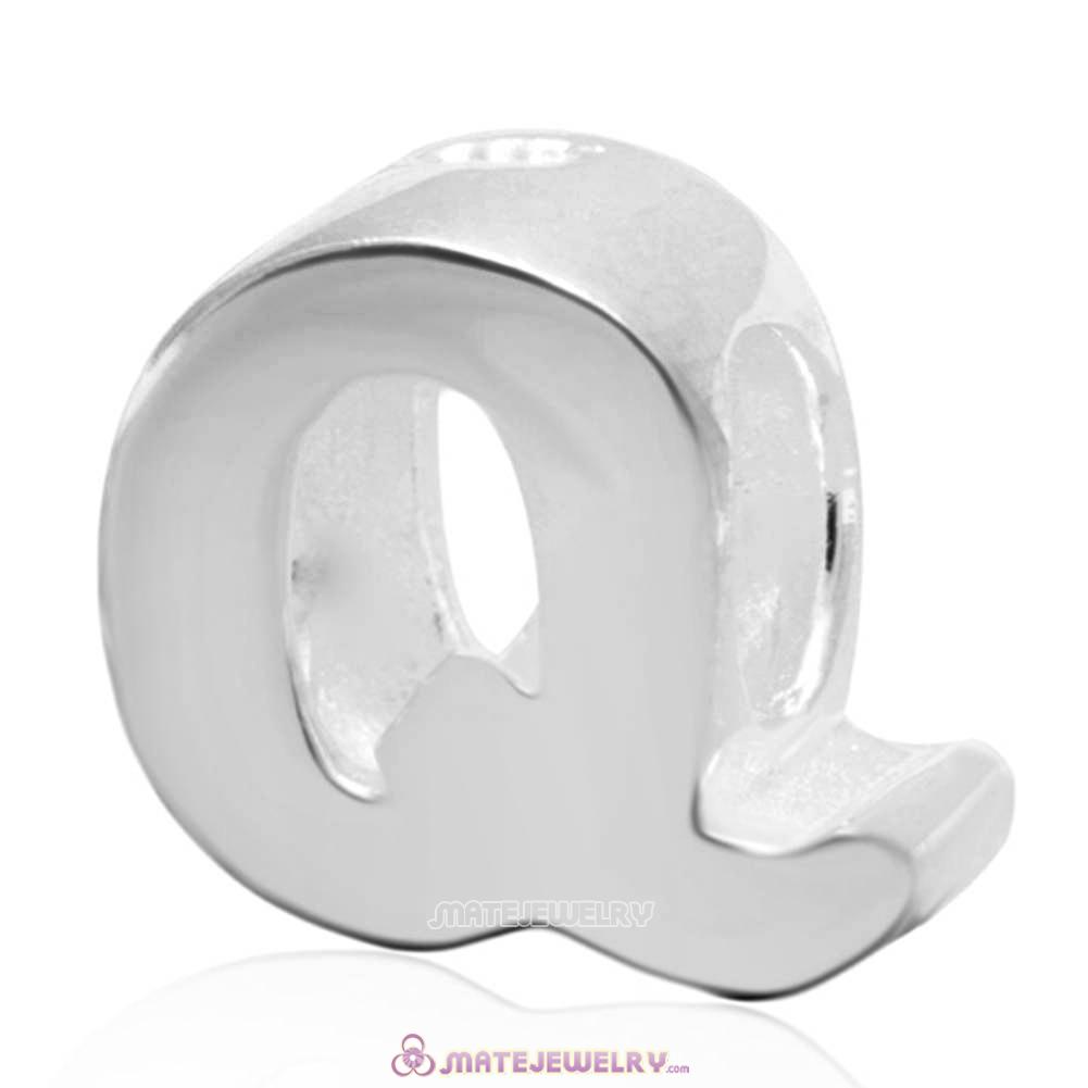 Sterling Silver Reflections alphabet Q bead