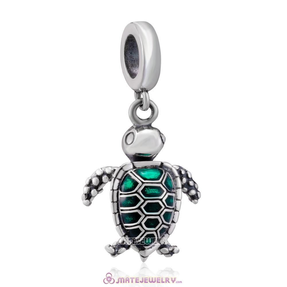 925 Sterling Silver Sea Turtle Charms Beads