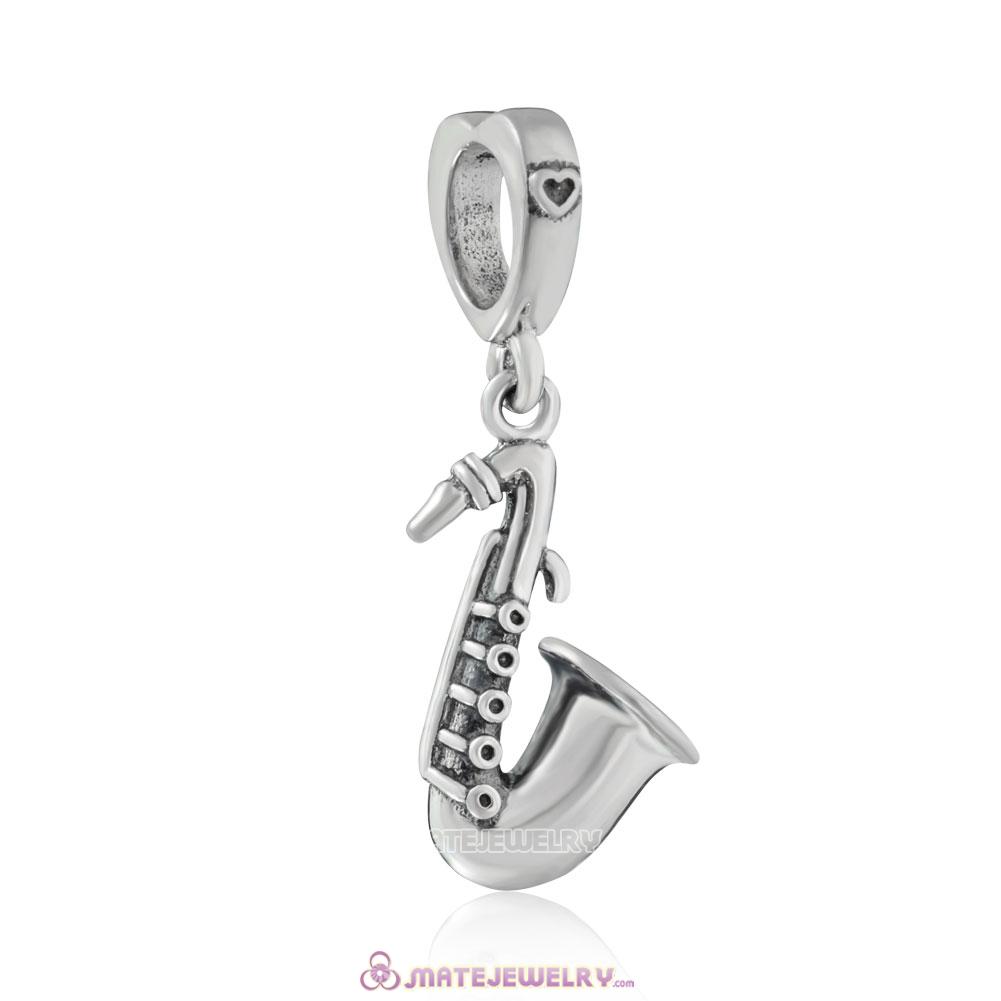 925 Sterling Silver Music Saxophone Charm