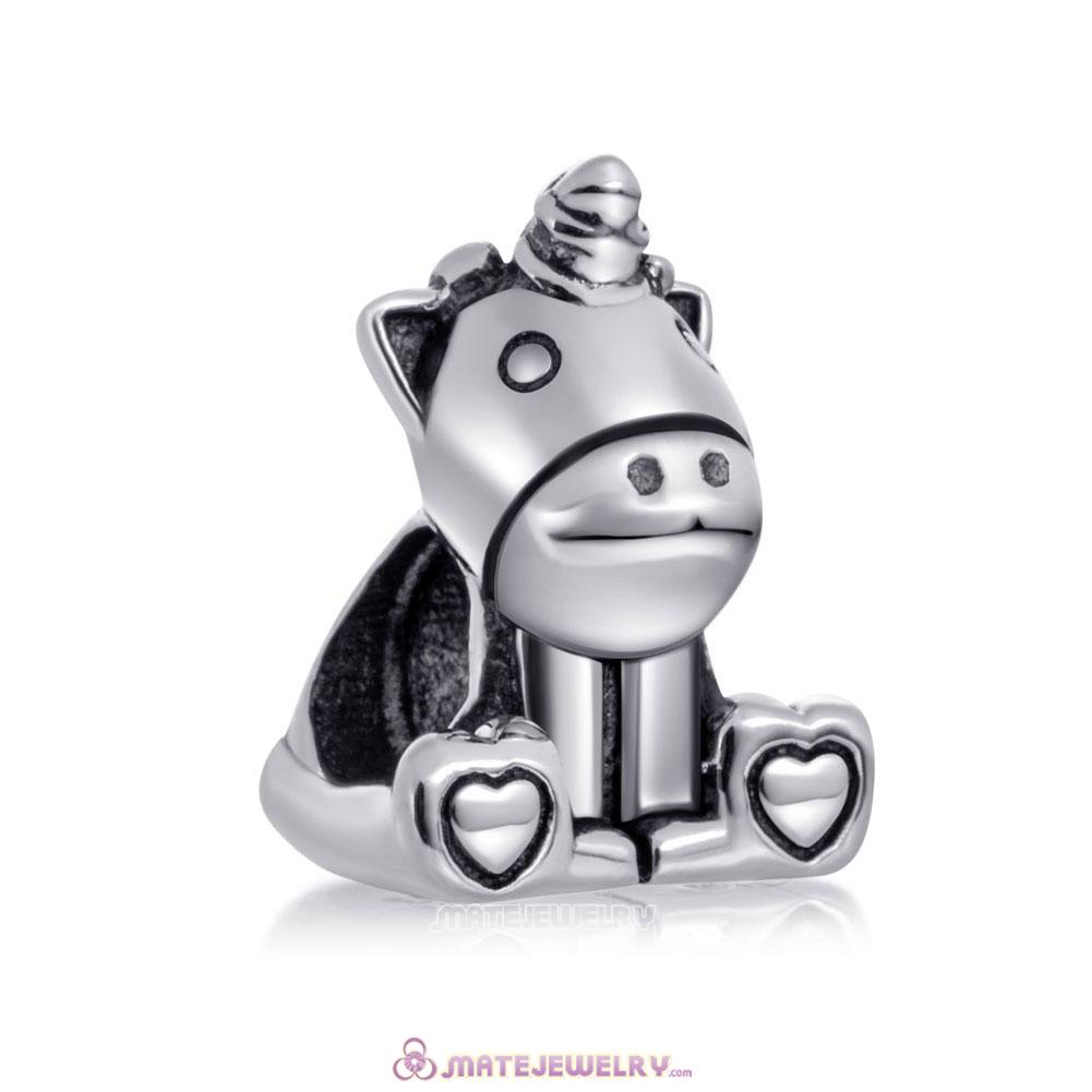 Silver BRUNO Unicorn Charms with Screw