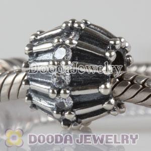 European Style Show Stopper Beads with White CZ Stone