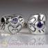 Largehole Jewelry Style Heart Charms with June Birthstone