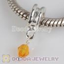 Wholesale European Style Silver Plated Alloy Beads Dangle Birthstone Charms