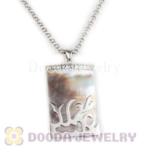 Sterling Silver Fashion Shell Pendant Fit European Necklace