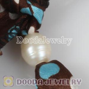 Wholesale Fashion Pearl Silk Cloth Knot Bracelet