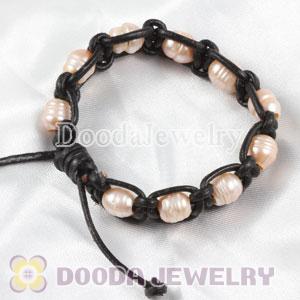 Wholesale Fashion Hand Knitted handmade Bracelet with Baroque Freshwater Pearl