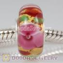 lampwork glass beads 925 sterling silver core suit European style jewelry