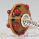 lampwork glass beads 925 sterling silver core suit European style jewelry