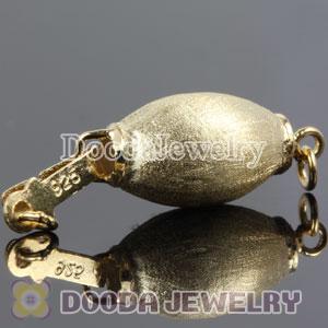 Fishhook Pearl Clasp Rhodium Plated Oval 8X20mm Sterling Silver