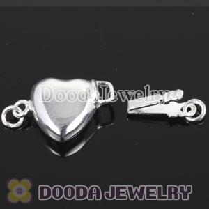 Fishhook Pearl Clasp Smooth Heart 10X16mm Sterling Silver