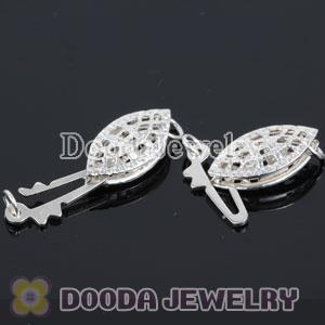 Fishhook Pearl Clasp Filigree Oval 6X15mm Sterling Silver