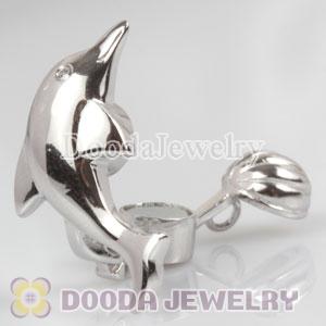 Sterling Silver Dolphin Play Ball Magnetic Clasp