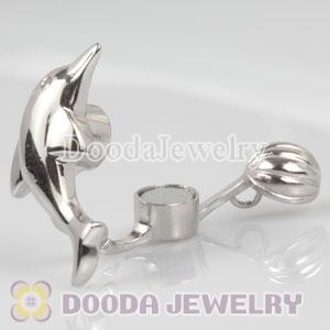 Sterling Silver Dolphin Play Ball Magnetic Clasp