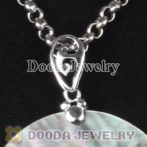 Sterling Silver Mickey Mouse Fashion Shell Pendant Fit European Necklace