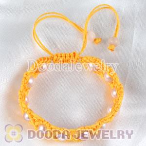 Wholesale Fashion Hand Knitted Adjustable Bracelet with Nature Freshwater Pearl