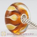10X20mm Large Murano Glass Pendant Beads sterling silver core European Compatible