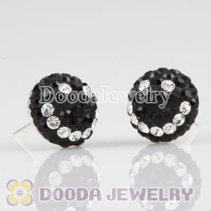 Sterling Silver Austrian crystal Smile Stud Earrings